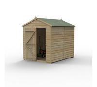 Forest Beckwood Apex Shed - No Windows 6' x 8', Pressure-Treated Cladding, Green Timber Shiplap