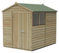 Forest Beckwood Shiplap 2 Windows Apex Shed - 8 x 6ft