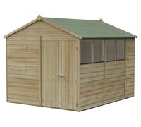 Forest Beckwood Shiplap 4 Windows Apex Shed - 10 x 8ft