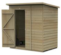 6' x 4' Forest Beckwood 25yr Guarantee Shiplap Pressure Treated Windowless Pent Wooden Shed (1.98m x 1.4m)