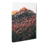 Forest Beneath the Mountain in Italy Canvas Print | Gallery Wrapped 30mm Frame Wall Art | 30x20 inches | Ready to Hang | Abstract Landscape Picture | Living Room Bedroom Lounge Office