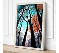 Forest Beneath the Sky Modern Canvas Wall Art Print 18x12 Inch (46 x 30 cm)