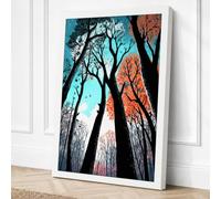 Forest Beneath the Sky Modern Canvas Wall Art Print 24x16 Inch (61 x 41 cm)