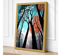 Forest Beneath the Sky Modern Canvas Wall Art Print 36x24 Inch (91 x 61 cm)