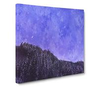 Forest Beneath the Stars Canvas Print | Gallery Wrapped 30mm Frame Wall Art | 20x20 inches | Ready to Hang | Abstract Space Picture | Living Room Bedroom Lounge Office