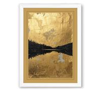 Forest Between Light Minimalist Framed Wall Art Print A1 (84.1×59.4cm) White, Wall Decor for Living Room, Bedroom, Office & Home, Ready to Hang, Art Gift