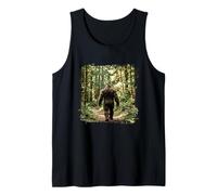 Forest Bigfoot Hidden Path Cryptid Mystery Graphic Tank Top