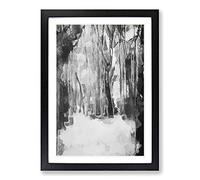 Forest Blur in Abstract Framed Print | A2 Black Framed Wall Art | Ready to Hang | Abstract Landscape Picture | Living Room Bedroom Lounge Office