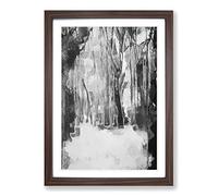 Forest Blur in Abstract Framed Print | A2 Walnut Framed Wall Art | Ready to Hang | Abstract Landscape Picture | Living Room Bedroom Lounge Office