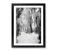 Forest Blur In Abstract Modern Framed Print | A3 Black Framed Wall Art | Ready to Hang | Abstract Landscape Picture | Living Room Bedroom Lounge Office