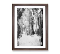 Forest Blur In Abstract Modern Framed Print | A3 Walnut Framed Wall Art | Ready to Hang | Abstract Landscape Picture | Living Room Bedroom Lounge Office
