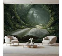 Forest Book Theme Kids Room Canvas Peel and Stick Wall Mural Magical Forest Large Removable Self-Adhesive Wallpaper Decor for Nursery Boy Girl Bedroom 400x280 cm