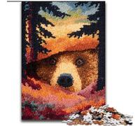 Forest Brown Bear Jigsaw Puzzles for Adults Teenagers Jigsaws Puzzle, Challenging Difficult Deal As Gifts for The Whole Family (50x75cm)