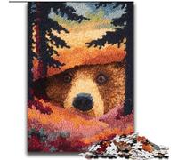 Forest Brown Bear Jigsaws Puzzles 2000 Pieces for Teenagers Gifts, Suitable for Ages 14 And Up Family Fun It Is Ideal As A Gift for The Whole Family (70x100cm)