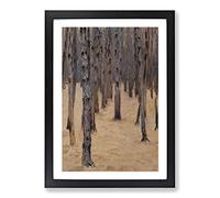 Forest by Gustav Klimt Framed Print | A2 Black Framed Wall Art | Ready to Hang | Modern Landscape Picture | Living Room Bedroom Lounge Office