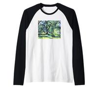 Forest by Paul Cezanne Raglan Baseball Tee