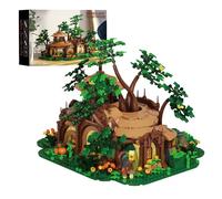 Forest Cabin Building Set for Adults, 1854 Pieces Wooden Tree House Building Bricks Kit, Architecture Consctruction Model Toy, Nature-Themed Home Office Decor Gift