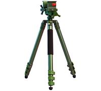 Forest Camouflage Tripod with Durable Aluminum Frame, Lightweight, Stable Design, Bubble Level, Adjustable Legs, and Hands-Free Operation for Hunting, Shooting, and Outdoors (OD Dreen)