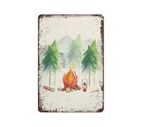 Forest Camping Tin Sign Artwork Adventure Prints Metal Plaque Spring Decor Outdoor Adventure Quote Camping Metal Signs For Rv Garden Picnic Party Wall Decor Gifts For Men Women Girls 8x5.5 Inch