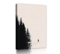 Forest Canvas Wall Art Minimalist Solitude Tree Silhouette Pictures Artwork Prints Modern Nature Poster Painting for Apartment Decor 40x60cm Innerframe