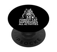 Forest Cat Supervises All Activities Inspect Human PopSockets Adhesive PopGrip