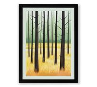 Forest Clearing Minimalist Framed Wall Art Print A3 (42×29.7cm) Black, Wall Decor for Living Room, Bedroom, Office & Home, Ready to Hang, Art Gift