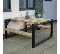 Forest Colour Block Wooden Garden Picnic Bench 5x5