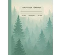 Forest Composition Notebook - College Ruled, 110 Pages, 7.5 x 9.25 in - Aesthetic Softcover Journal for School, Work, or Journaling: Serene Pine Tree ... and Nature Lovers | Durable Matte Cover