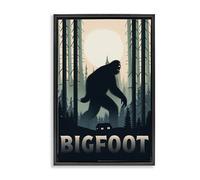 'Forest Creature Cabin in Woods'| Floating Frame Canvas Art