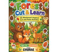 Forest Cut & Learn: Montessori-Inspired Cut and Paste Activity Book for Kids Ages 3-8