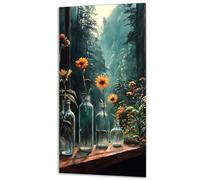 Forest Daisy Painting by Numbers for Adults, Painting by Numbers Kits Canvas, DIY Color Oil Paintings Acrylic Paints, with Paintbrushes, Hobbies for Adults Women,Home Decor 8x16in Without Frame 0z-271
