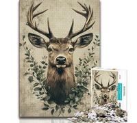 Forest Deer 1000 Piece Jigsaw Puzzles for Adults Gifts,Stress Reliever Difficult Challenge Deal As Gifts for The Whole Family (38x26cm)