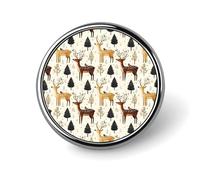 Forest Deer Bird Print Enamel Pins for Backpack - Cute Jacket Coat Hat Bags Badge Pins, Funny Unique Novelty Button Pin Women Men Fashion Jewelry Accessories