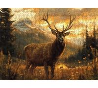 Forest Deer Puzzle - 5000 Piece Jigsaw Puzzles for Adults - The Back Features Printed Letter Guides - The Pieces fit Together Snugly - Wooden Puzzles for Adults - Gifts Family 61.6 X 41.5 Inch s7h-863
