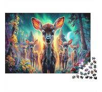 Forest Deer Puzzle for Adults: Deer Family in The Forest Brainteasing & Challenging Game for Wall Decoration 70x50cm/1000pcs