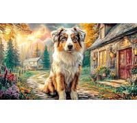 Forest-Deer-Scene 1000 Piece Recycled Paper Jigsaw Puzzle Fun Present & Activity for Home Educational Game Decompression Great Gift Idea for Wall Decoration and Gifts 38x26/1000pcs