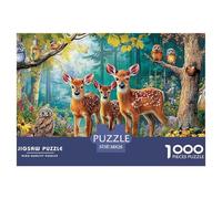 Forest Deer SceneColossal Jigsaw Puzzles for Adults A Vast Collection of 1000 Advanced, Seemingly Impossible Challenging Puzzle Game Pieces - A Majestic Gift for Determined Adult And Young Adult Enth