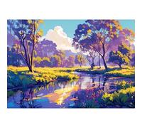 Forest Diamond Art Kits 28x40in Small Diamond Painting River, 2026 New DIY Full Drill Crystal Art Painting Embroidery Cross Stitch Kits for Adults, 5D Gem Paint by Numbers for Beginners, Gift XW-O171Y