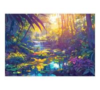 Forest Diamond Art Kits Adults 18x24in, Tropical Diamond Painting Kit for Beginners, 5D Gem Art Painting by Numbers for Kids, DIY Crystal Rhinestone Embroidery Cross Stitch Arts and Crafts XW-O234Y