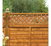 Forest 6' x 3' Diamond Lattice Trellis Fence Topper (1.83m x 0.9m)
