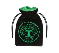 Forest - Dice Bag: Black & Green Velour