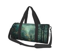 Forest dotted with stars Canvas travel bag, large capacity, can be carried on the shoulder