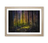 Forest Dreams Painting Modern Art Framed Wall Art Print, Ready to Hang Picture for Living Room Bedroom Home Office Décor, Oak A3 (46 x 34 cm)