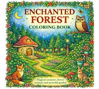 Forest Enchanted Coloring Book, More Than 20 Coloring Pages: It contains coloring pages featuring fairies, gnomes, trolls, and much more. Relaxing book for coloring.