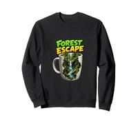 Forest Escape Nature Waterfall Adventure Scene Sweatshirt