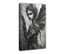 Forest Fairy Art, Fantasy Forest, Gothic Dark Academia Style Canvas Poster Bedroom Decor Landscape Office Room Decor Gift 08x12inch(20x30cm)