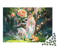 Forest Fairy Jigsaw Puzzle 1000 Pieces Recyclable Guanyin Bodhisattva Senior Puzzles Educational Game Decompression Ideal for Family And Friends Birthdays 52x38cm/1000pcs