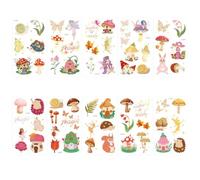 Forest Fairy Tattoo Stickers Magic Fairy In The Mushroom House Children'S Small Animal Disposable Tattoo120*69mm