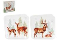 Forest Family Deer Scene Coasters Set of 4 coasters
