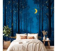 Forest Fantasy Mural Wallpaper, Tree Moon Wall Murals for Children Nursery Bedrooms Living Room Wall Mural Art Decor 300 x 210 cm(W x H) Wall Decoration Paper